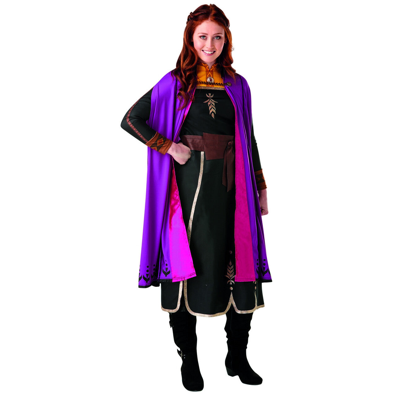 Op deze afbeelding zie je een Kostuums, van het merk Rubies. Het Stoere Zusje Anna Frozen 2 Vrouw Kostuum