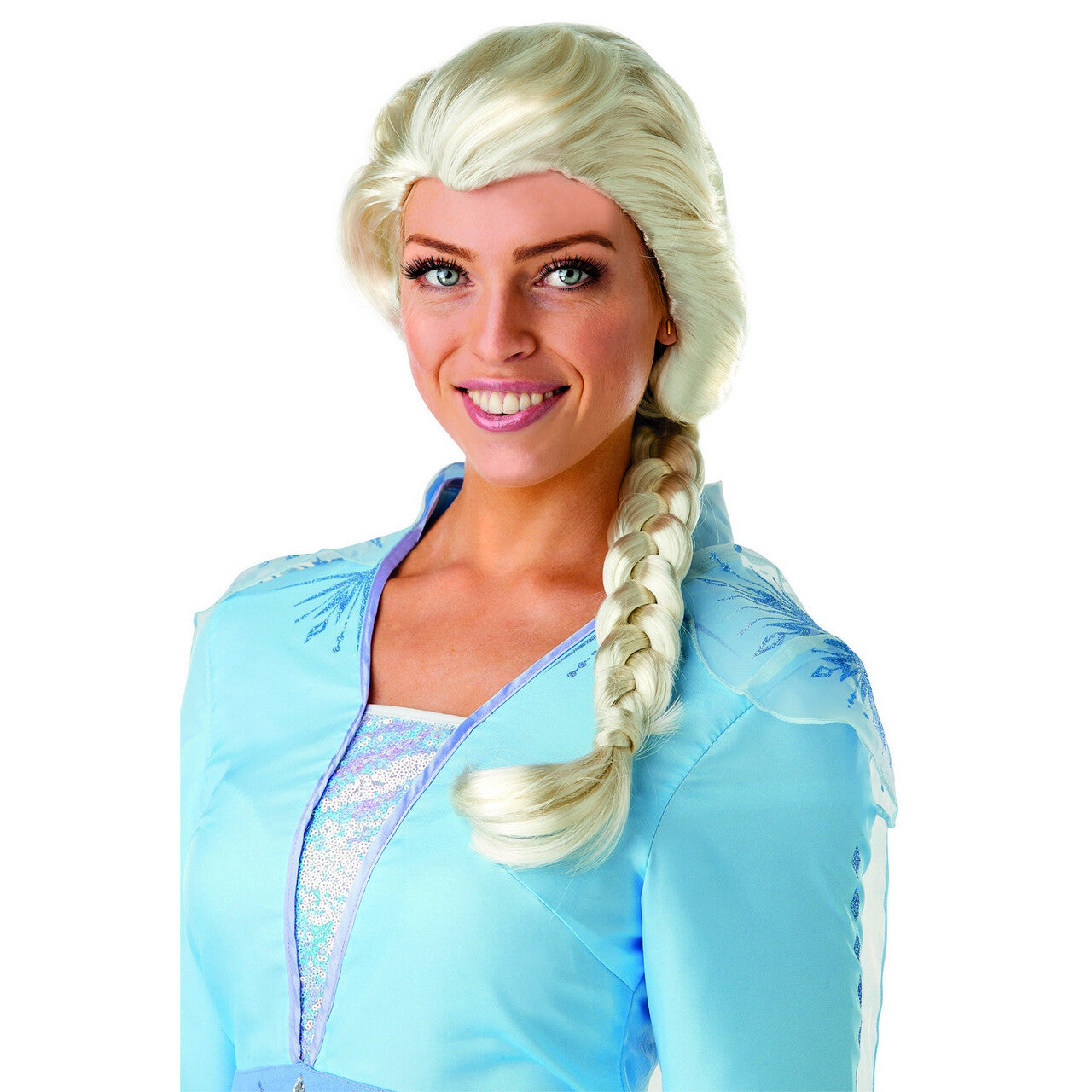 Op deze afbeelding zie je een Accessoires, van het merk Rubies. Pruik Met Vlecht Elsa Frozen 2