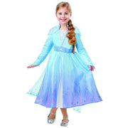 Op deze afbeelding zie je een Kostuums, van het merk Rubies. Dansend Op Het IJs Elsa Frozen Deluxe Meisje Kostuum
