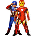 Omkeerbare Deluxe Captain America En Iron Man Kind Kostuum