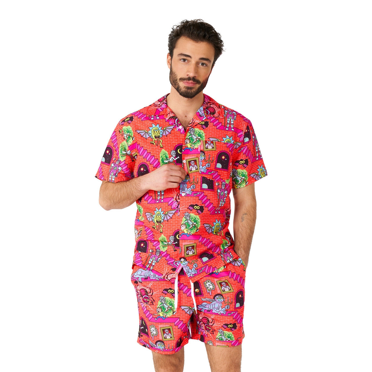 Op deze afbeelding zie je een Kostuums, van het merk Opposuits. Rick & Morty™ Haunted House Man Kostuum