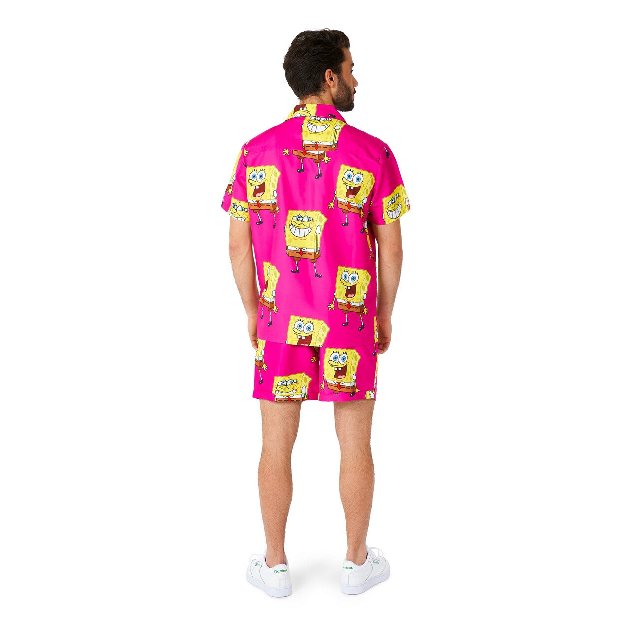 Op deze afbeelding zie je een Kostuums, van het merk Opposuits. Funny Spongebob™ Cartoon Pink Man Kostuum