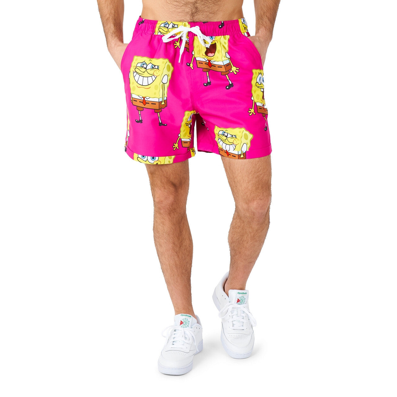 Op deze afbeelding zie je een Kostuums, van het merk Opposuits. Funny Spongebob™ Cartoon Pink Man Kostuum