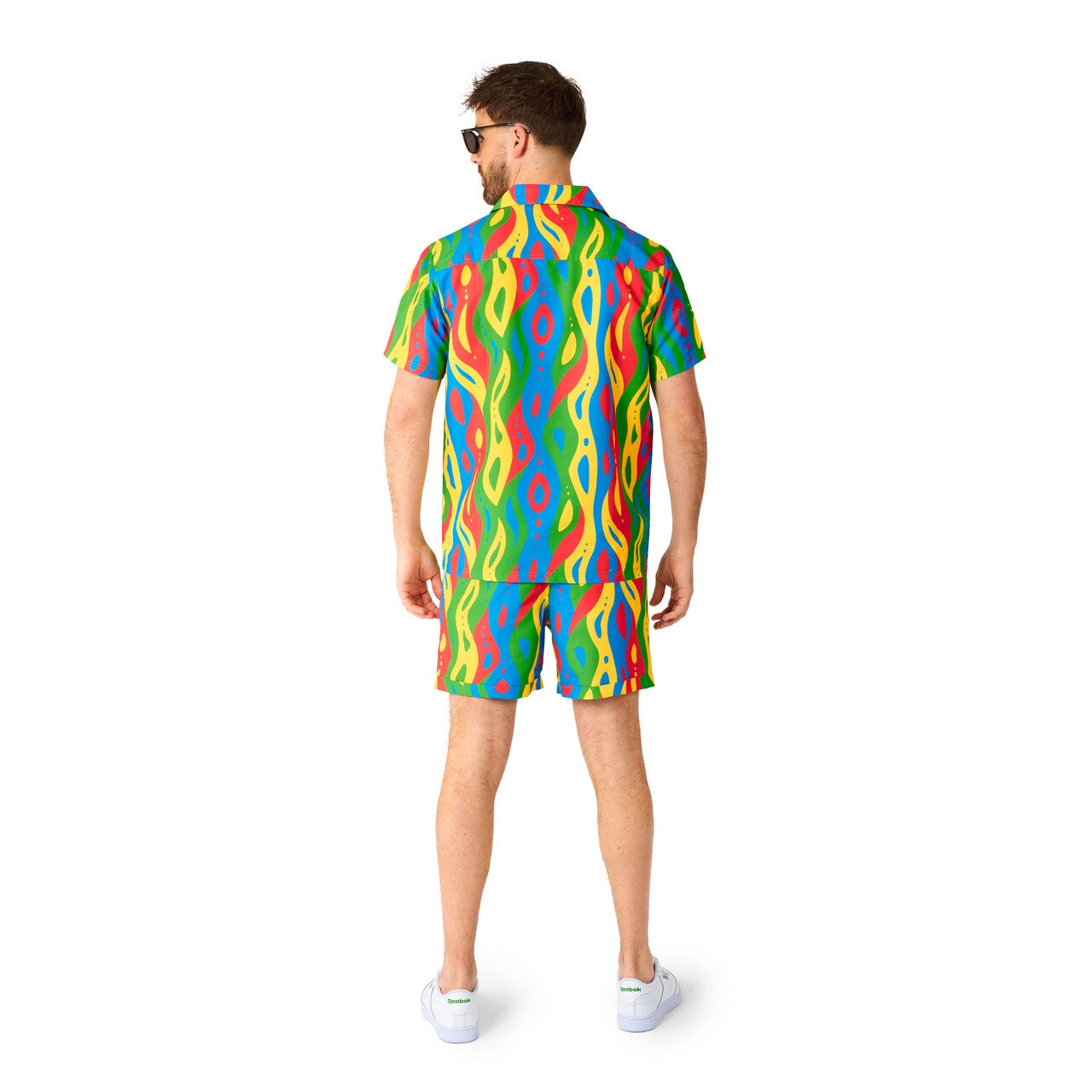 Op deze afbeelding zie je een Kostuums, van het merk Opposuits. Loopy Lines Summer Man Kostuum
