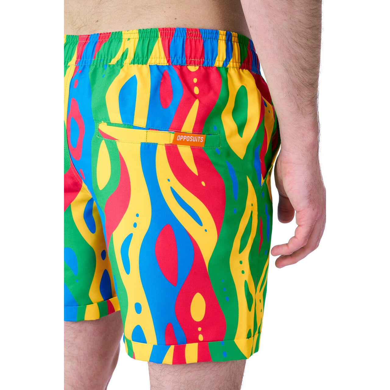 Op deze afbeelding zie je een Kostuums, van het merk Opposuits. Loopy Lines Summer Man Kostuum