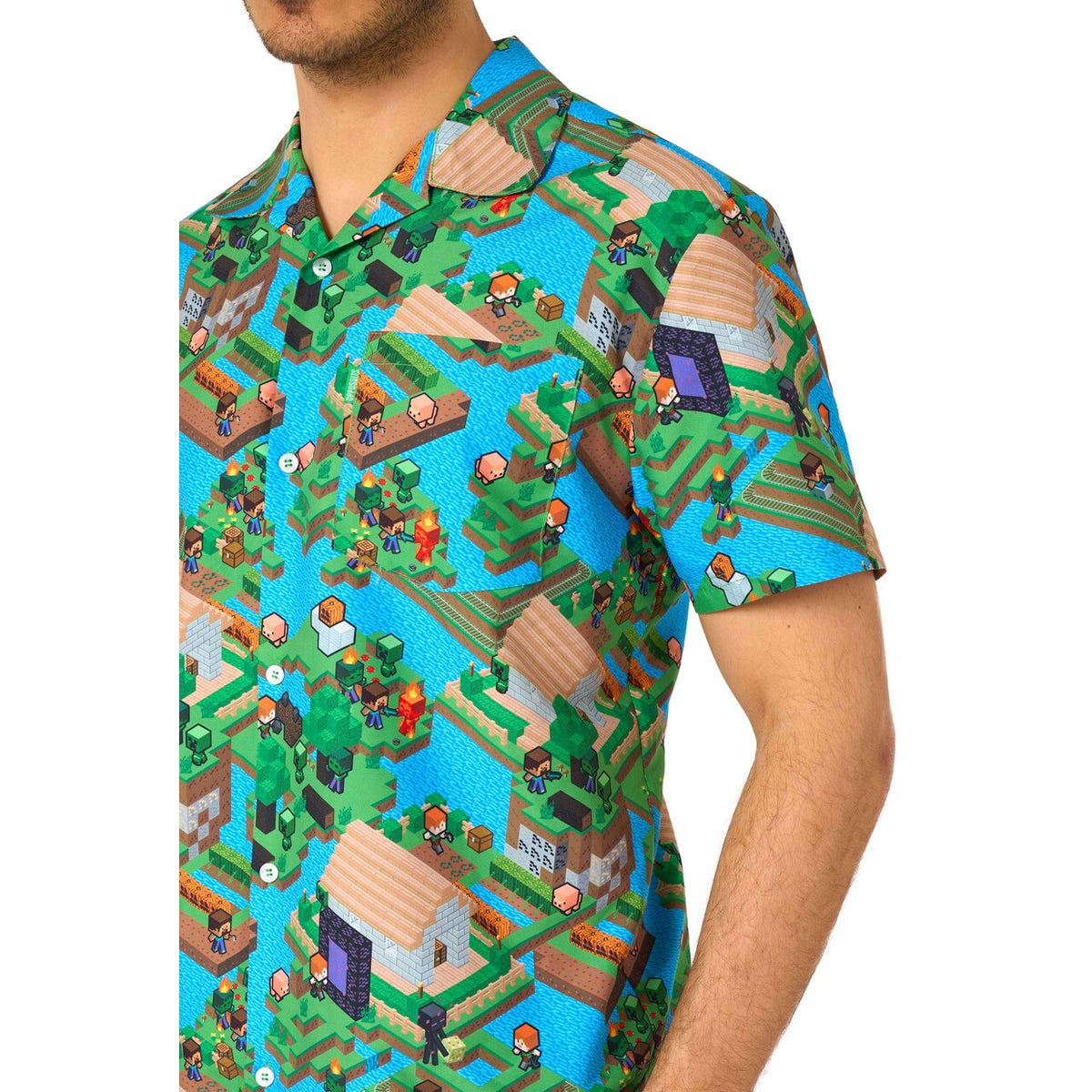 Op deze afbeelding zie je een Kostuums, van het merk Opposuits. Minecraft™ - Overworld Man Kostuum