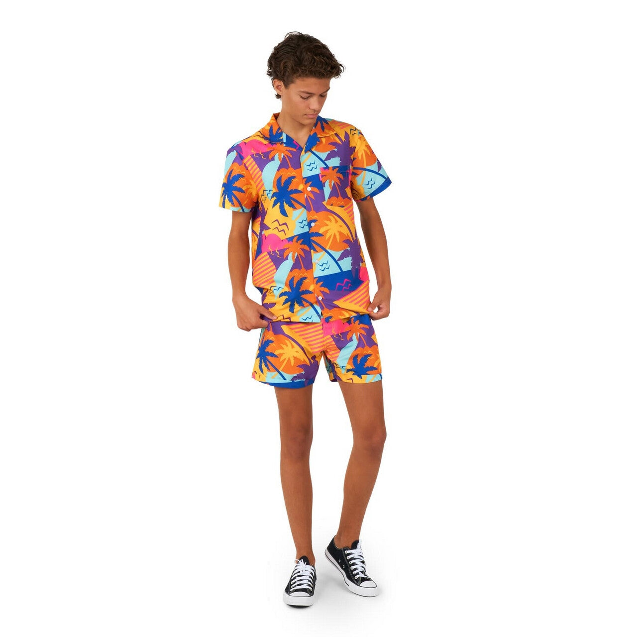 Op deze afbeelding zie je een Kostuums, van het merk Opposuits. Tiener Palm Power Jongen Kostuum
