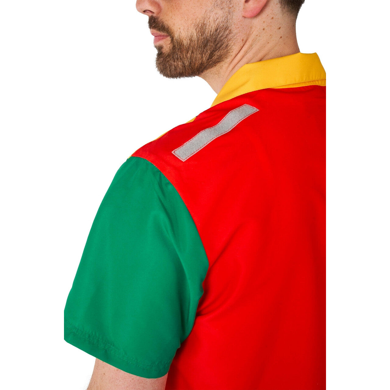 Op deze afbeelding zie je een Kostuums, van het merk Suitmeister. Summer Robin Superheld Man Kostuum