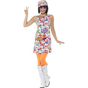 Op deze afbeelding zie je een Kostuums, van het merk Smiffy's. Nice Trip Hippie Vrouw Kostuum