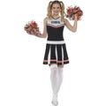 Zwart Go Highschool Cheerleader Vrouw Kostuum