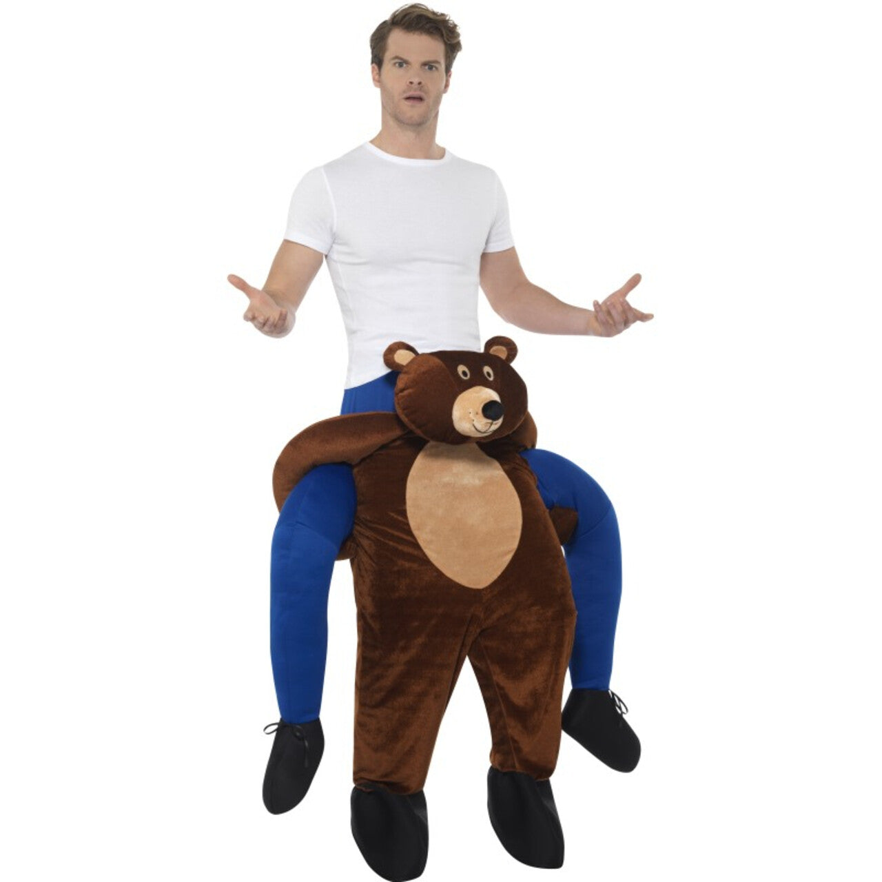 Op deze afbeelding zie je een Kostuums, van het merk Smiffy's. Op De Rug Van De Sterke Beer Man Kostuum