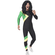 Op deze afbeelding zie je een Kostuums, van het merk Smiffy's. Wintersport Jamaica Bobslee Team Man Kostuum