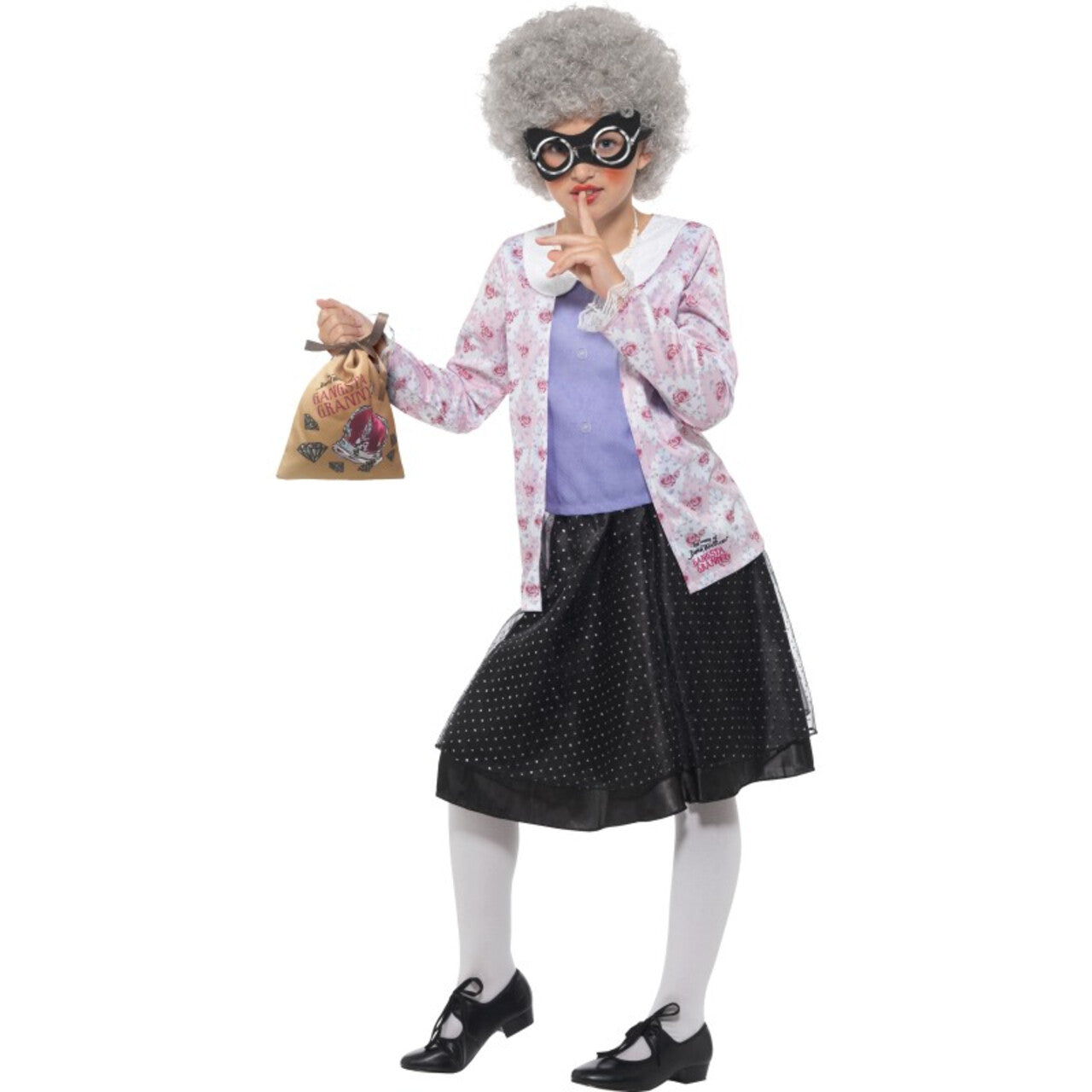 Op deze afbeelding zie je een Kostuums, van het merk Smiffy's. David Walliams Oma Boef Gangsta Granny Meisje Kostuum