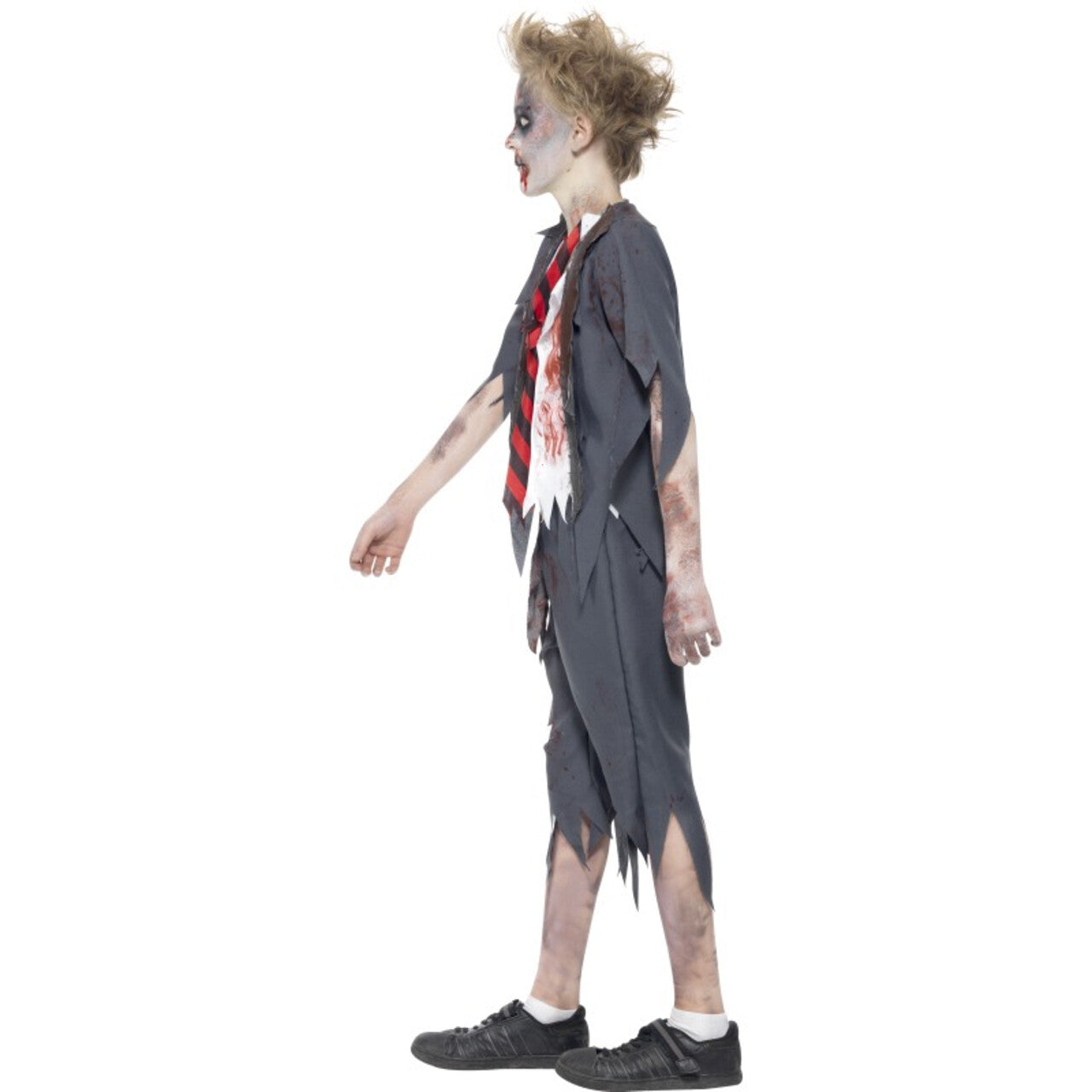 Op deze afbeelding zie je een Kostuums, van het merk Smiffy's. Afzichtelijk Zombie School Uniform Jongen Kostuum