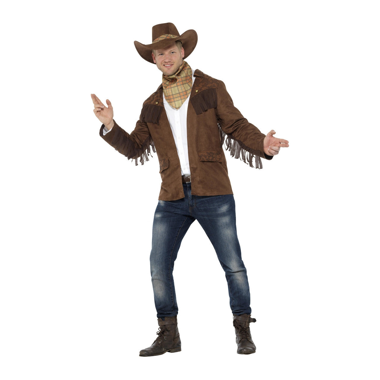 Op deze afbeelding zie je een Kostuums, van het merk Smiffy's. Sheriff Jamie Fast Gun Man Kostuum