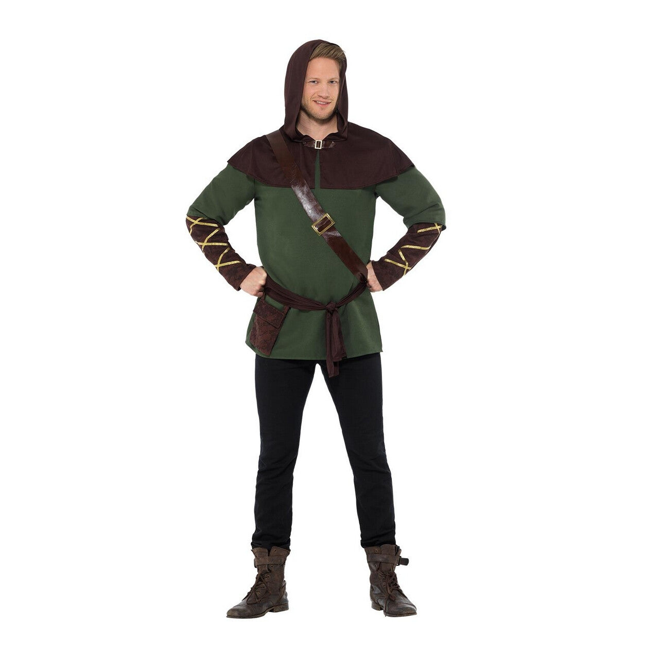 Op deze afbeelding zie je een Kostuums, van het merk Smiffy's. Nachtmerrie Van De Sheriff Robin Hood Man Kostuum