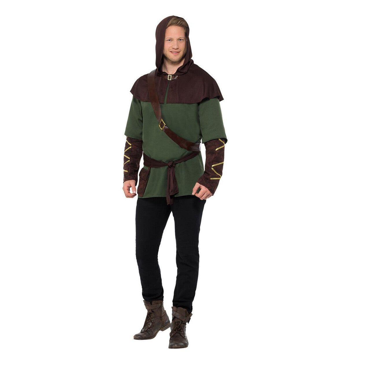 Op deze afbeelding zie je een Kostuums, van het merk Smiffy's. Nachtmerrie Van De Sheriff Robin Hood Man Kostuum