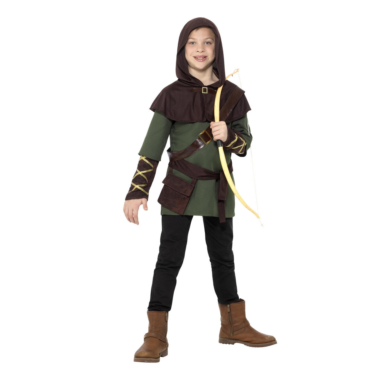 Op deze afbeelding zie je een Kostuums, van het merk Smiffy's. Nachtmerrie Van De Sheriff Robin Hood Jongen Kostuum