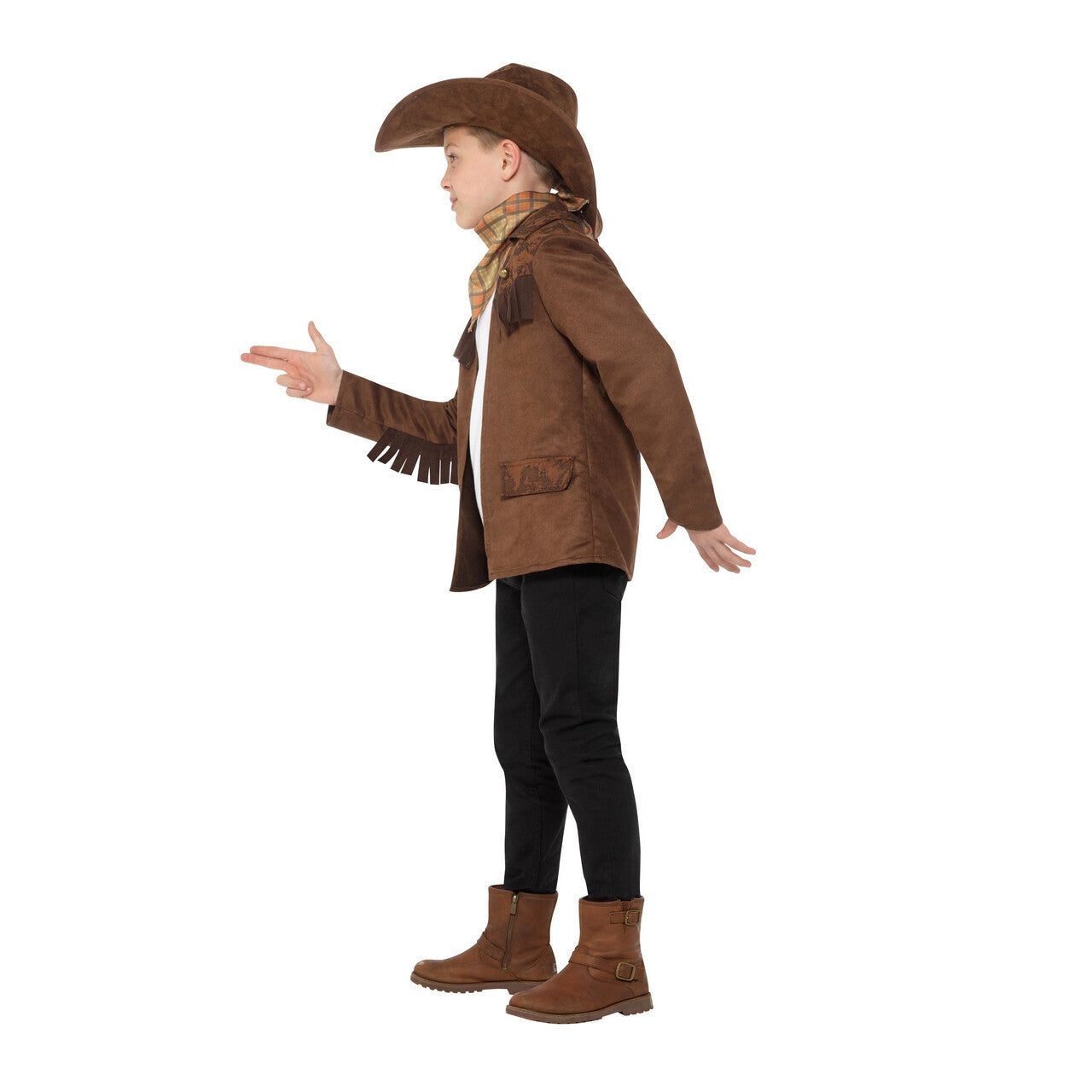 Op deze afbeelding zie je een Kostuums, van het merk Smiffy's. Sheriff Joshua Fast Gun Jongen Kostuum