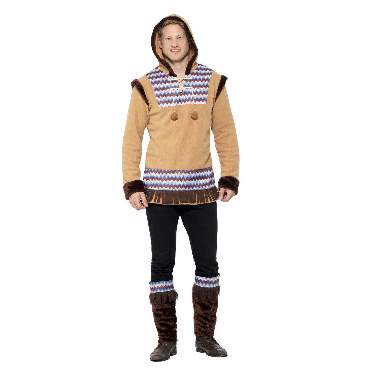 Op deze afbeelding zie je een Kostuums, van het merk Smiffy's. Noordpool Eskimo Koude Neus Man Kostuum