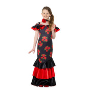 Op deze afbeelding zie je een Kostuums, van het merk Smiffy's. Bloemrijk Flamenco Danseres Conchita Meisje Kostuum