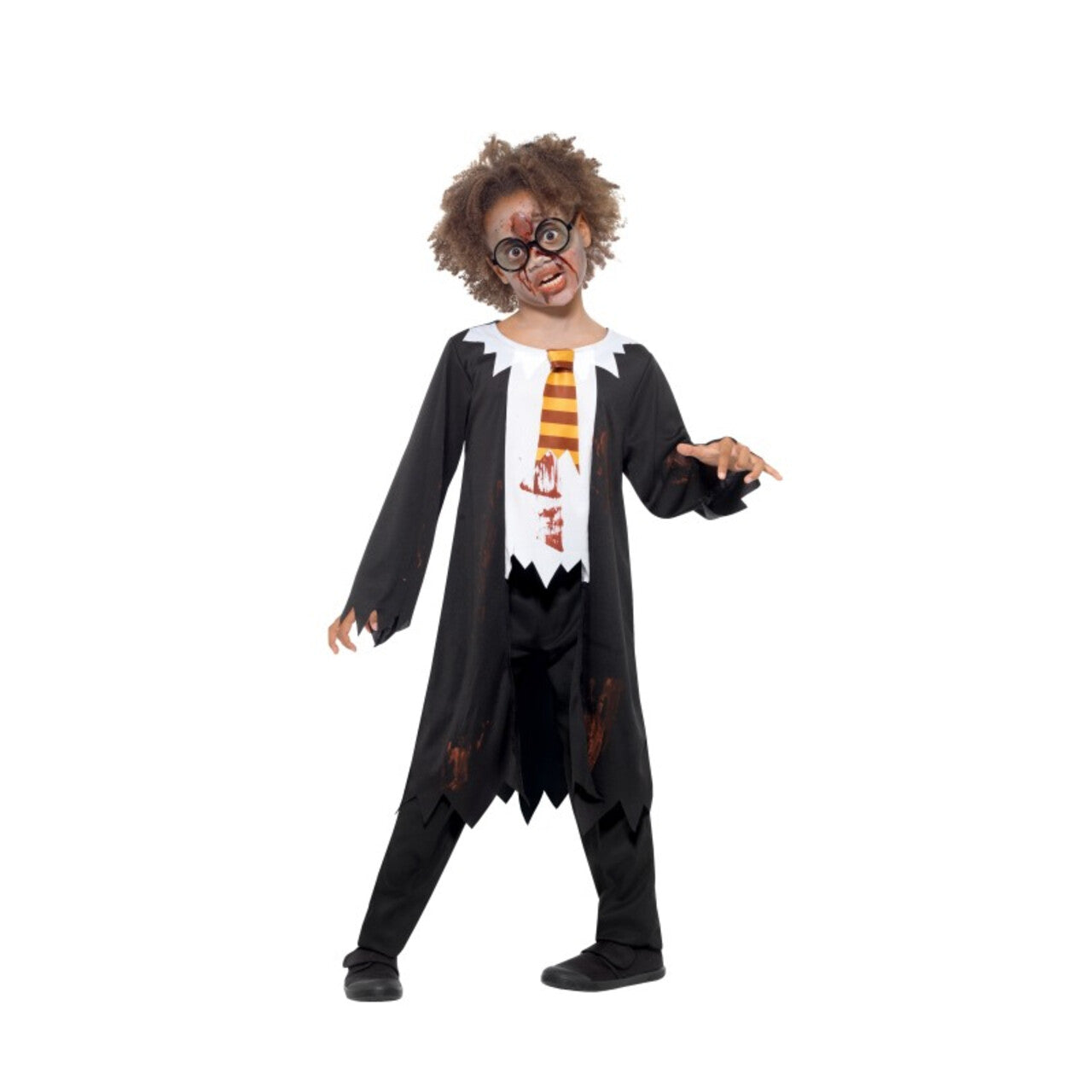 Op deze afbeelding zie je een Kostuums, van het merk Smiffy's. Zombie Student Horror School Kind Kostuum