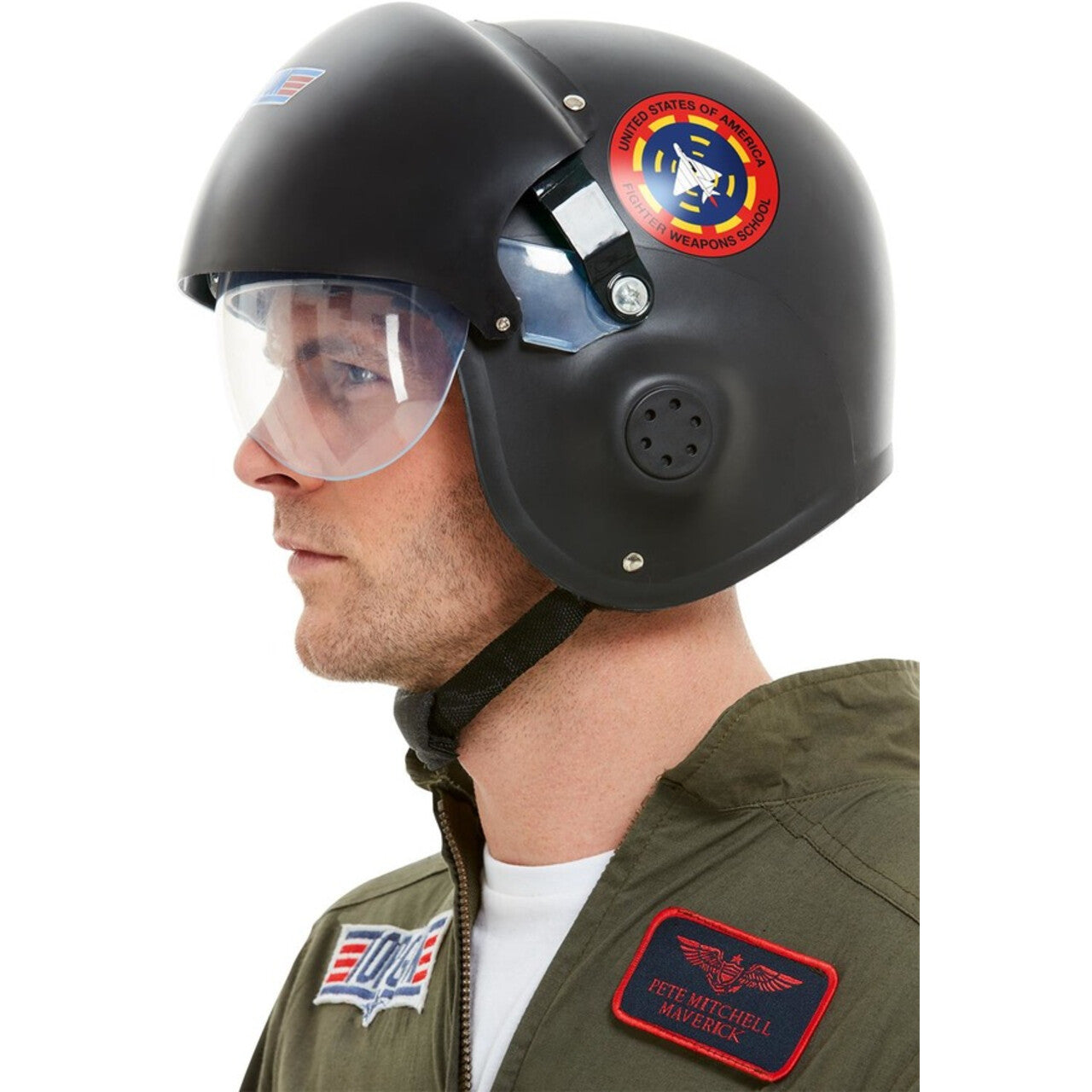 Op deze afbeelding zie je een Accessoires, van het merk Smiffy's. Top Gun Helm Straaljager Piloot