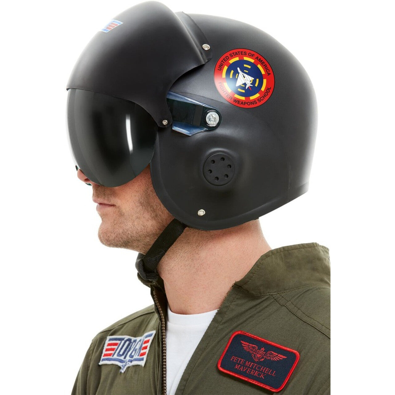 Op deze afbeelding zie je een Accessoires, van het merk Smiffy's. Top Gun Helm Straaljager Piloot
