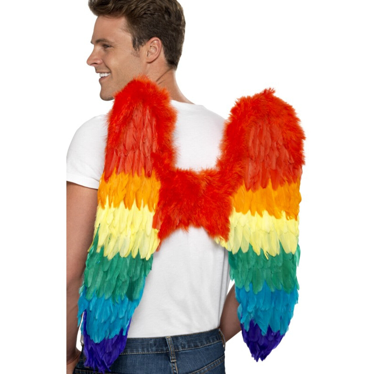 Op deze afbeelding zie je een Accessoires, van het merk Smiffy's. Feestelijke Festival Vleugels Regenboog