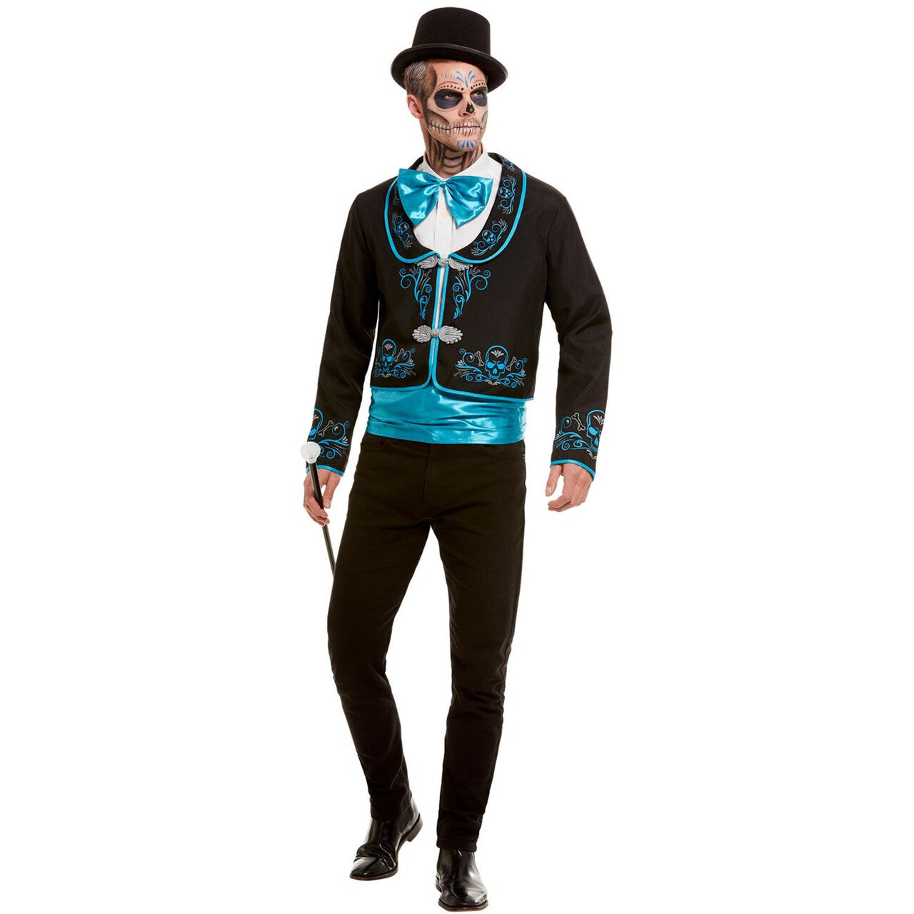 Op deze afbeelding zie je een Kostuums, van het merk Smiffy's. Ga Je Mee Dansen Day Of The Dead Man