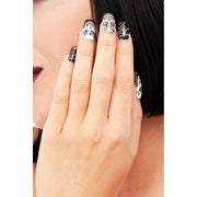 Op deze afbeelding zie je een Accessoires, van het merk Smiffy's. 12 Kunstnagels Met Lijm Dia De Los Muertos