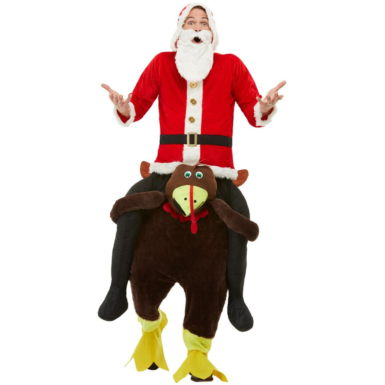 Op deze afbeelding zie je een Kostuums, van het merk Smiffy's. De Kerstman Houdt Van Kalkoen Kostuum