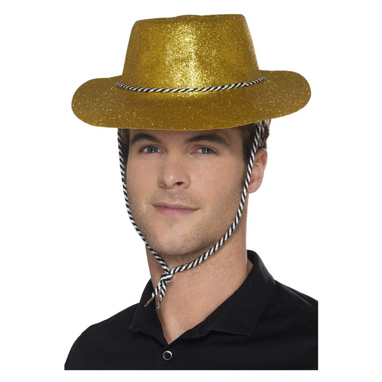Op deze afbeelding zie je een Accessoires, van het merk Smiffy's. Cowboy Glitter Hoed Goud