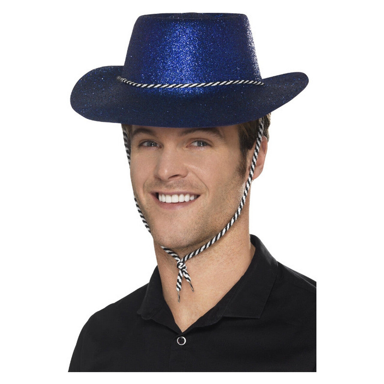 Op deze afbeelding zie je een Accessoires, van het merk Smiffy's. Cowboy Glitter Hoed Blauw