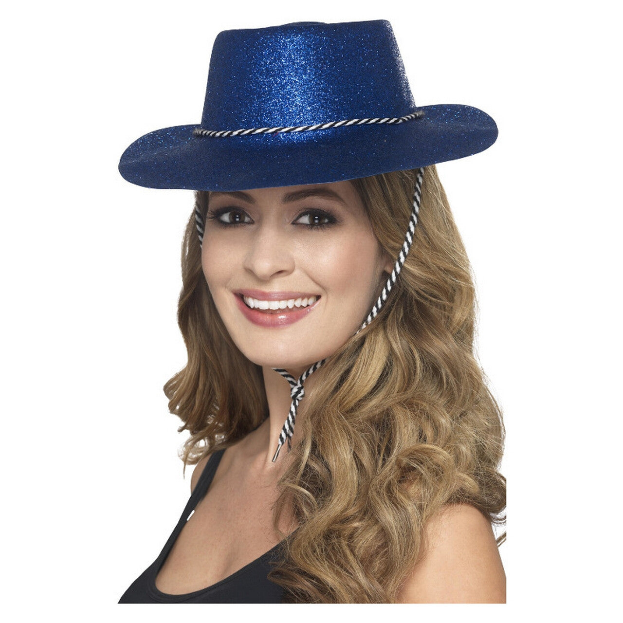 Op deze afbeelding zie je een Accessoires, van het merk Smiffy's. Cowboy Glitter Hoed Blauw