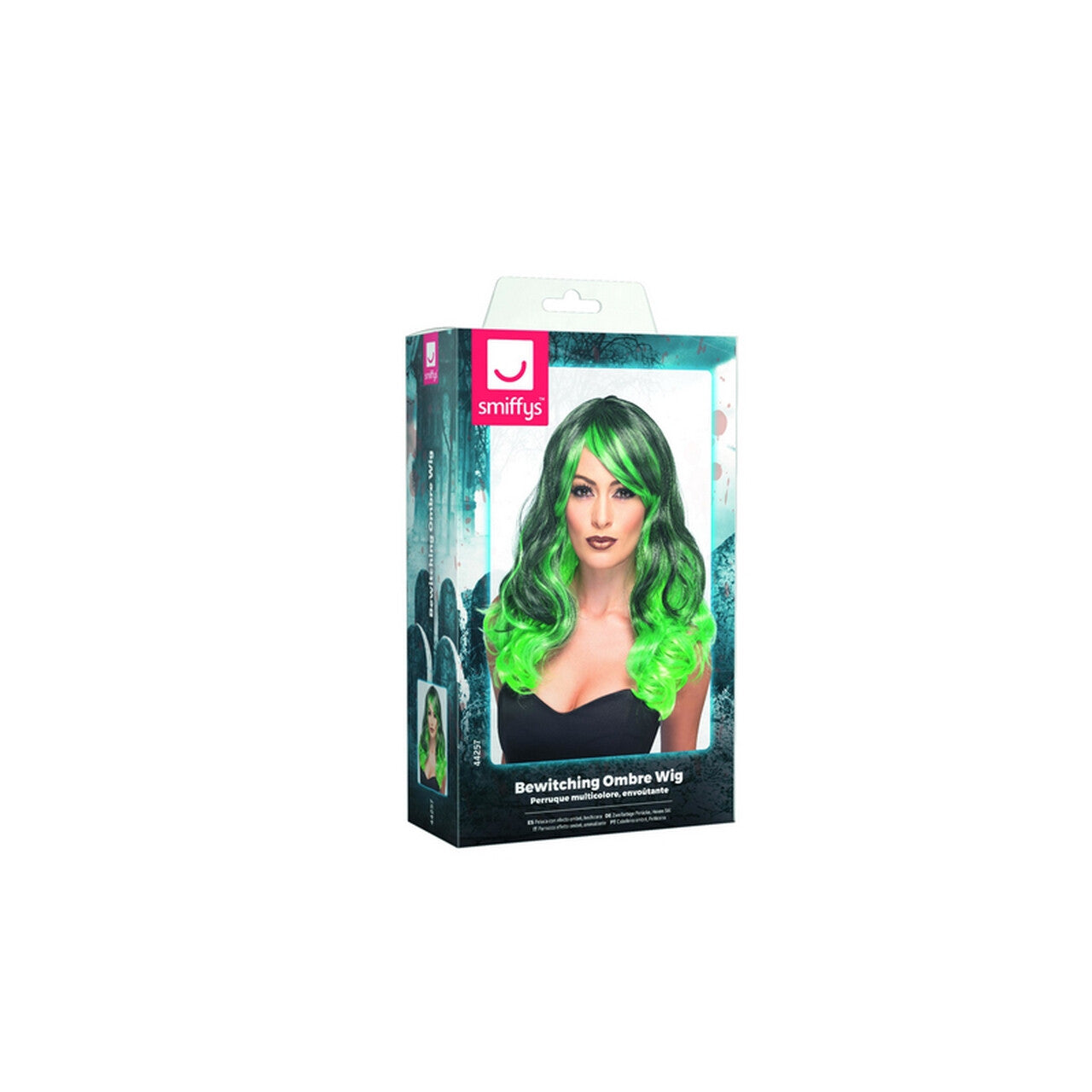 Op deze afbeelding zie je een Accessoires, van het merk Smiffy's. Pruik Heks Groenidelia