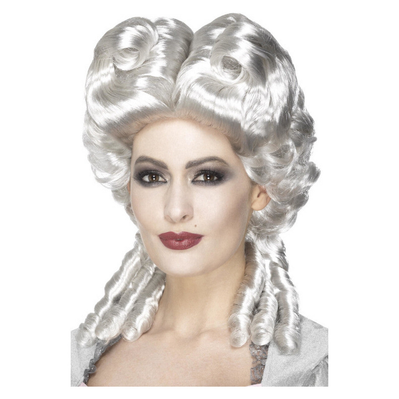 Op deze afbeelding zie je een Accessoires, van het merk Smiffy's. Marie Annemarie Renaissance Pruik Wit