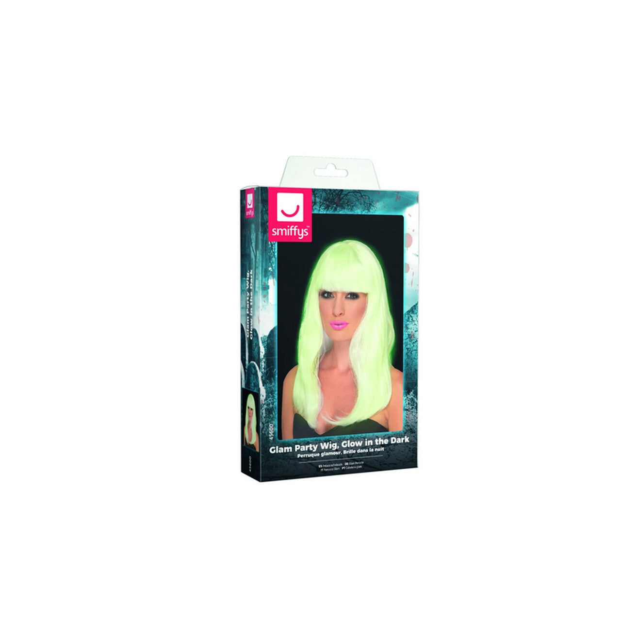 Op deze afbeelding zie je een Accessoires, van het merk Smiffy's. Witte Party Pruik Priscilla Glow In The Dark