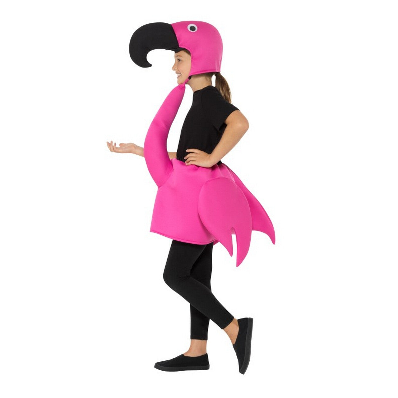 Op deze afbeelding zie je een Kostuums, van het merk Smiffy's. Roze Flamingo Lijf Kind Kind Kostuum
