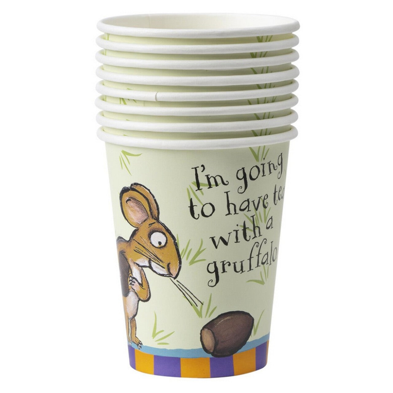 Op deze afbeelding zie je een Decoratie, van het merk Smiffy's. The Gruffalo Party Bekers 8 Stuks