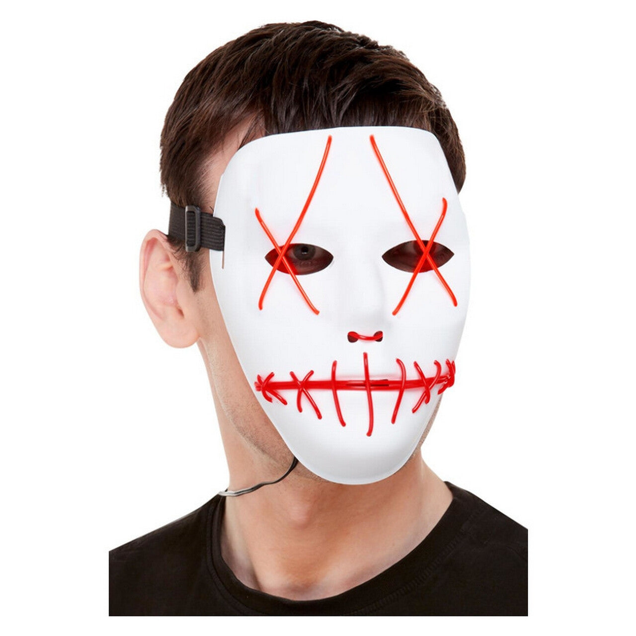 Op deze afbeelding zie je een Accessoires, van het merk Smiffy's. Lichtgevend Stitch Face Masker