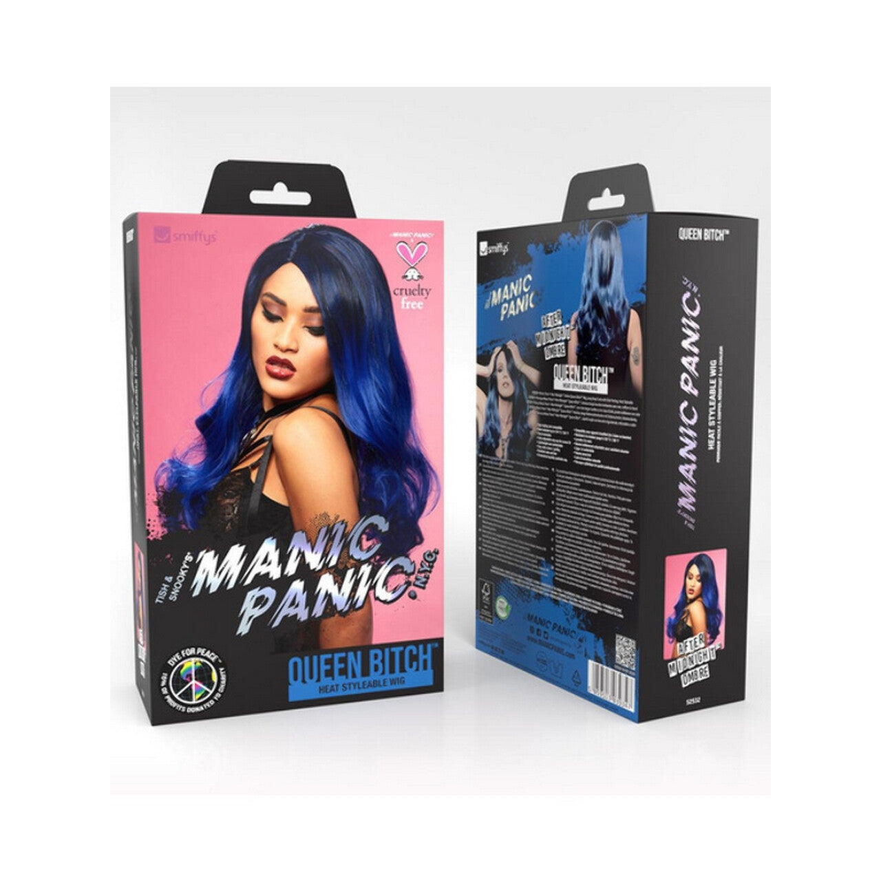 Op deze afbeelding zie je een Accessoires, van het merk Smiffy's. After Midnight Heks Pruik Blauw