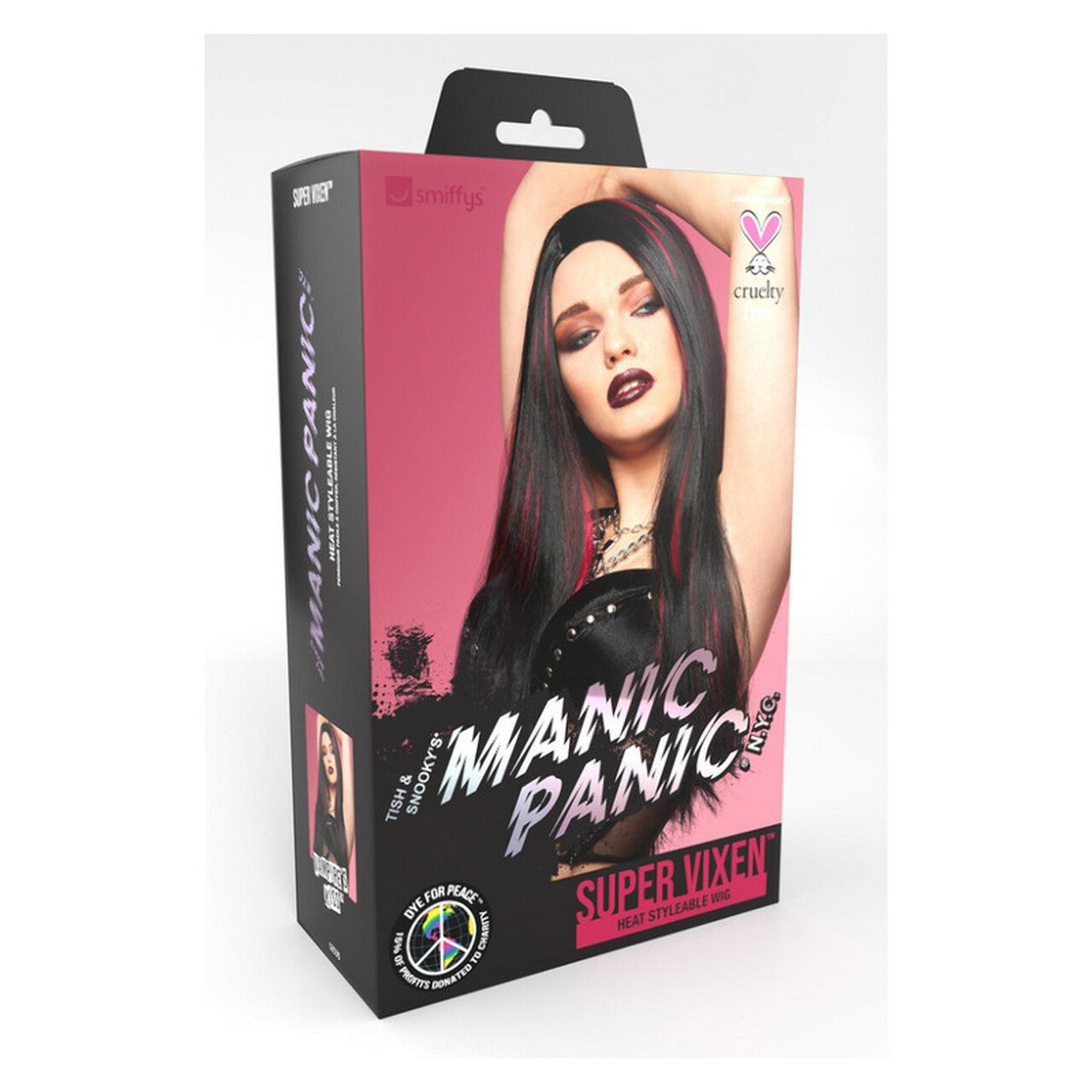 Op deze afbeelding zie je een Accessoires, van het merk Smiffy's. Vampire Kisses Pruik Rode Highlights