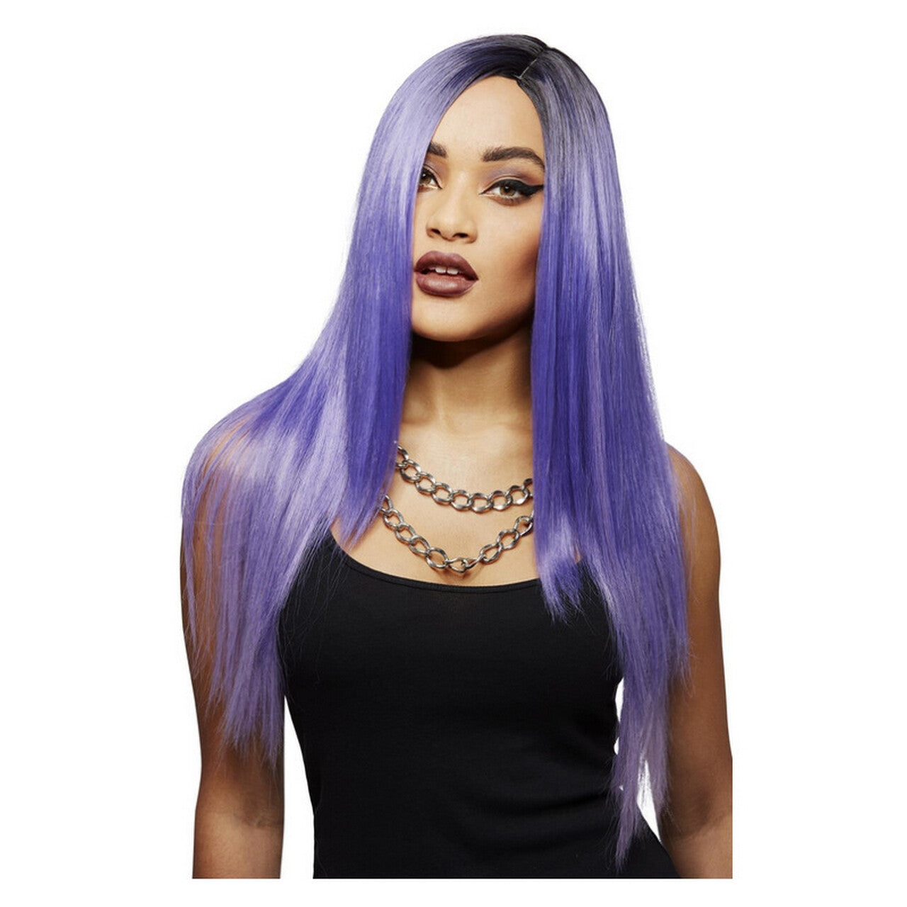 Op deze afbeelding zie je een Accessoires, van het merk Smiffy's. Amethyst Ombre Heks Pruik