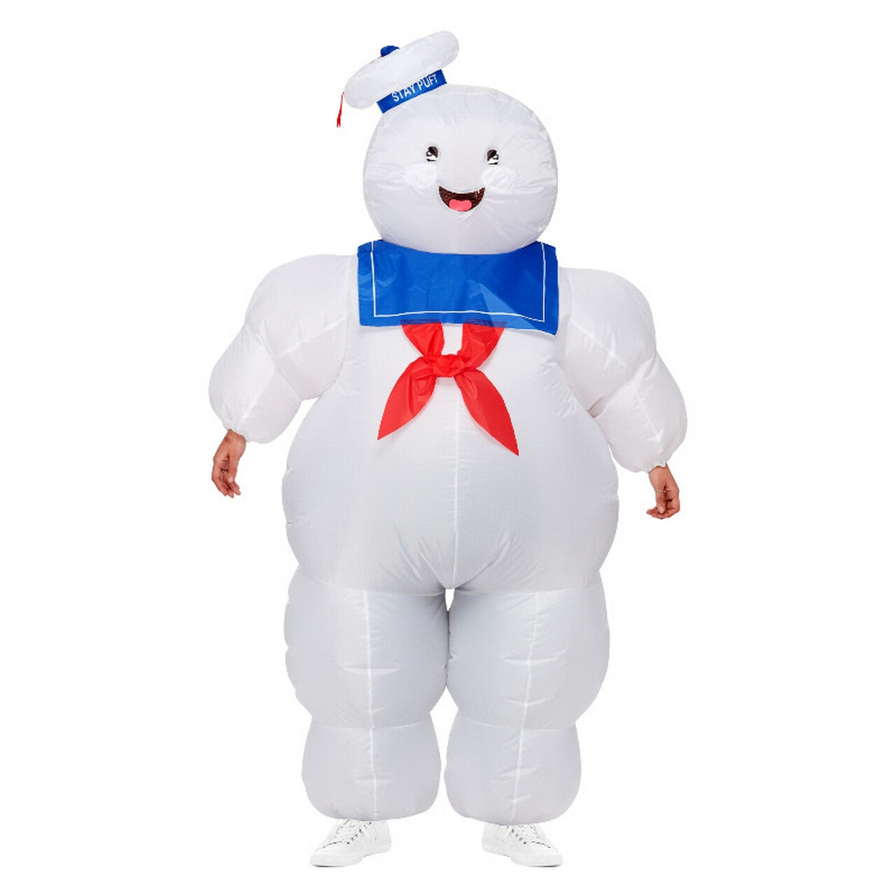 Op deze afbeelding zie je een Kostuums, van het merk Smiffy's. Ghostbusters Inflatable Stay Puft Michelin Mannetje Kostuum