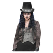 Op deze afbeelding zie je een Accessoires, van het merk Smiffy's. Gothic Rocker Hoed Met Slangenprint Lint