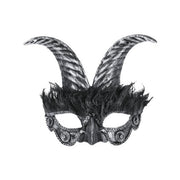 Op deze afbeelding zie je een Accessoires, van het merk Smiffy's. Duivelse Mysterieuze Hoorn Masker Zilver