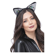 Op deze afbeelding zie je een Accessoires, van het merk Smiffy's. Katten Oortjes Poekie Met Glinsterstenen