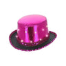 Led Licht Op Metallic Hoed Roze Showmaster