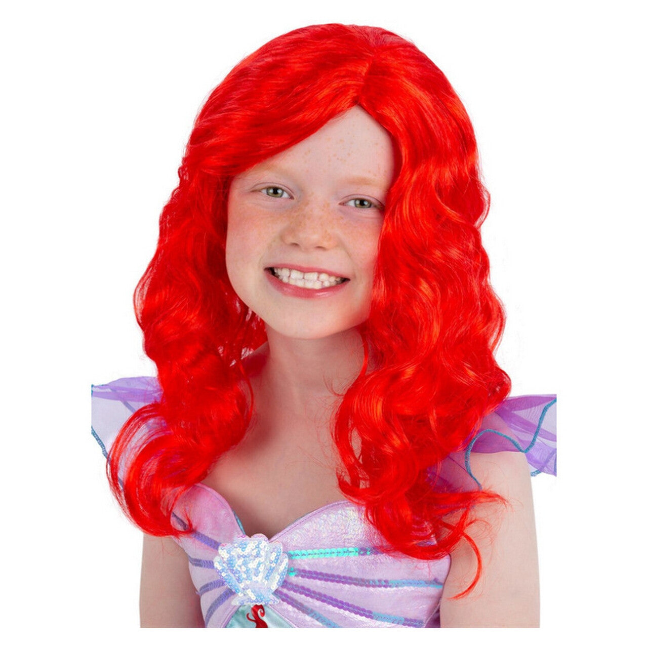Op deze afbeelding zie je een Accessoires, van het merk Smiffy's. Ariel Rode Zeemeermin Pruik Kind